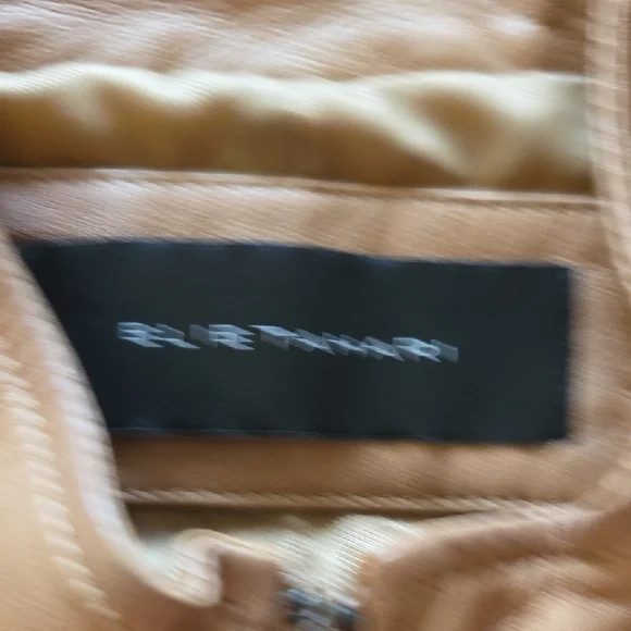 Gorgeous Elie Tahari Tan Leather Zip-Front Jacket - Picture 3 of 7